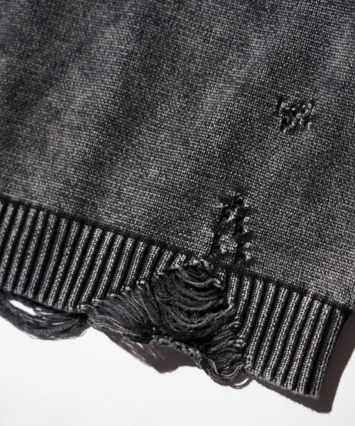 TOWNCRAFT（タウンクラフト）の「TOWNCRAFT / タウンクラフト COTTON DAMAGED CREW SWEATER コットン ダメージ クルーセーター（スウェット・メンズ・ブラック/パープル/ブルー/レッド・MEDIUM/LARGE）」の11枚目の写真