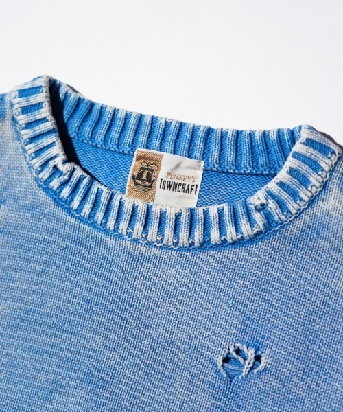 TOWNCRAFT（タウンクラフト）の「TOWNCRAFT / タウンクラフト COTTON DAMAGED CREW SWEATER コットン ダメージ クルーセーター（スウェット・メンズ・ブラック/パープル/ブルー/レッド・MEDIUM/LARGE）」の15枚目の写真