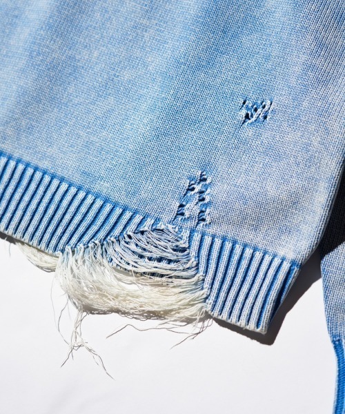 TOWNCRAFT（タウンクラフト）の「TOWNCRAFT / タウンクラフト COTTON DAMAGED CREW SWEATER コットン ダメージ クルーセーター（スウェット・メンズ・ブラック/パープル/ブルー/レッド・MEDIUM/LARGE）」の17枚目の写真