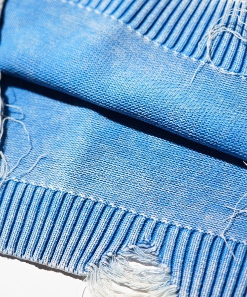TOWNCRAFT（タウンクラフト）の「TOWNCRAFT / タウンクラフト COTTON DAMAGED CREW SWEATER コットン ダメージ クルーセーター（スウェット・メンズ・ブラック/パープル/ブルー/レッド・MEDIUM/LARGE）」の19枚目の写真