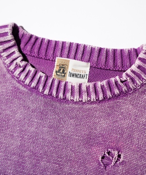 TOWNCRAFT（タウンクラフト）の「TOWNCRAFT / タウンクラフト COTTON DAMAGED CREW SWEATER コットン ダメージ クルーセーター（スウェット・メンズ・ブラック/パープル/ブルー/レッド・MEDIUM/LARGE）」の22枚目の写真
