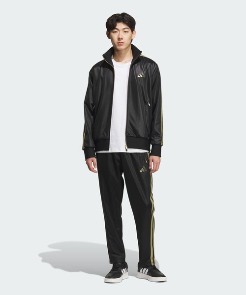 adidas（アディダス）の「Stadium Gold レギュラーフィット トラックトップ / ジャージ / トラックジャケット / アディダス adidas（ジャージ・メンズ・ブラック×ゴールド・MEDIUM/SMALL/X-SMALL/X-LARGE/LARGE/3XL/XX-LARGE）」の3枚目の写真