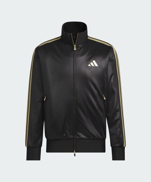adidas（アディダス）の「Stadium Gold レギュラーフィット トラックトップ / ジャージ / トラックジャケット / アディダス adidas（ジャージ・メンズ・ブラック×ゴールド・MEDIUM/SMALL/X-SMALL/X-LARGE/LARGE/3XL/XX-LARGE）」の6枚目の写真