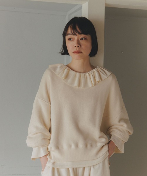 studio CLIP(スタディオクリップ)の「《natural by clip》フカフカウラケプルオーバー(Tシャツ/カットソー・レディース・アイボリー・FREE)」の3枚目の写真