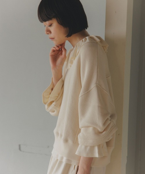 studio CLIP(スタディオクリップ)の「《natural by clip》フカフカウラケプルオーバー(Tシャツ/カットソー・レディース・アイボリー・FREE)」の4枚目の写真