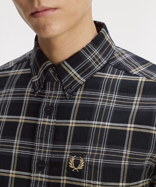 FRED PERRY(フレッドペリー)の「【先行予約受付中】Champagne Tartan Shirt/シャンパンタータンチェックシャツ(シャツ/ブラウス・メンズ・ブラック・M/L/S)」の7枚目の写真