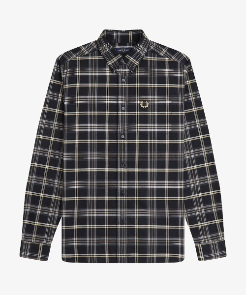 FRED PERRY(フレッドペリー)の「【先行予約受付中】Champagne Tartan Shirt/シャンパンタータンチェックシャツ(シャツ/ブラウス・メンズ・ブラック・M/L/S)」の3枚目の写真