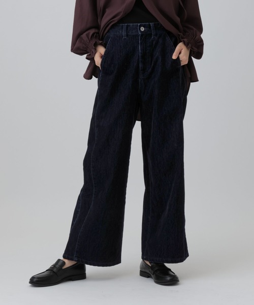 LEPSIM（レプシィム）の「フロッキーデニムパンツ　1055023（その他パンツ・レディース・ネイビー/カーキブラウン・MEDIUM/LARGE）」の2枚目の写真