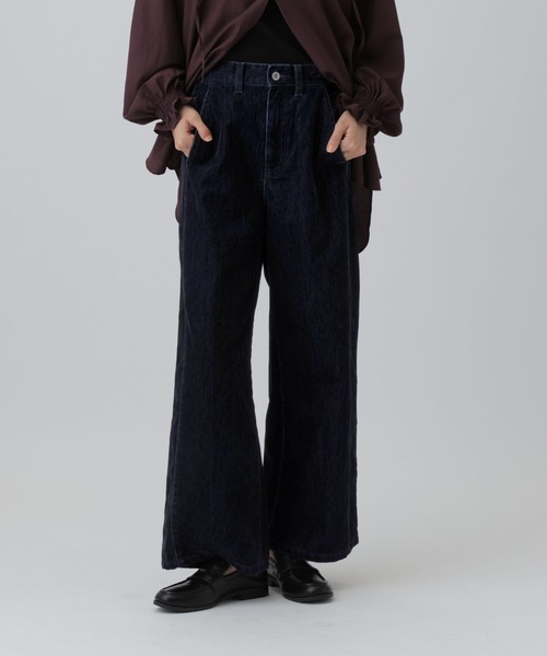 LEPSIM（レプシィム）の「フロッキーデニムパンツ　1055023（その他パンツ・レディース・ネイビー/カーキブラウン・MEDIUM/LARGE）」の3枚目の写真