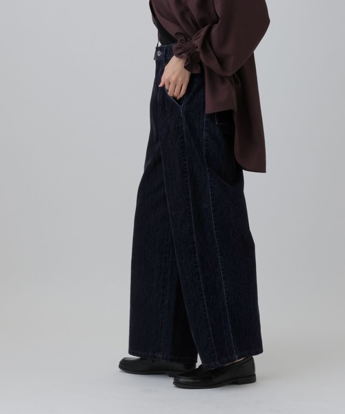 LEPSIM（レプシィム）の「フロッキーデニムパンツ　1055023（その他パンツ・レディース・ネイビー/カーキブラウン・MEDIUM/LARGE）」の4枚目の写真