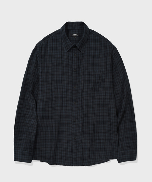 KANEITEI(カネイテイ)の「TONED-DOWN CHECK SHIRTS (BLACK)(シャツ/ブラウス・メンズ・ブラック・LARGE)」の1枚目の写真