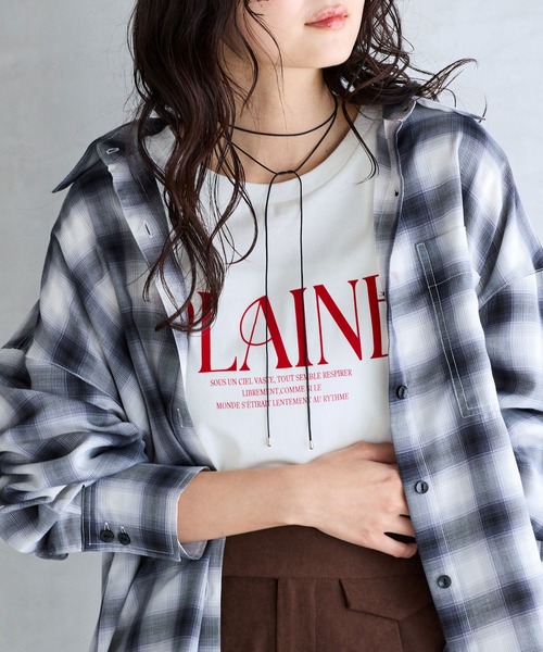 VIS(ビス)の「ロゴ&フォトアソートロングTシャツ(Tシャツ/カットソー・レディース・キナリ/ホワイト系その他/ホワイト・FREE)」の18枚目の写真