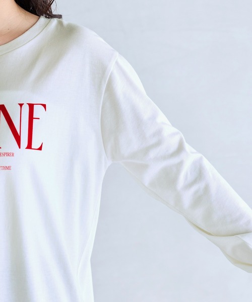 VIS(ビス)の「ロゴ&フォトアソートロングTシャツ(Tシャツ/カットソー・レディース・キナリ/ホワイト系その他/ホワイト・FREE)」の5枚目の写真