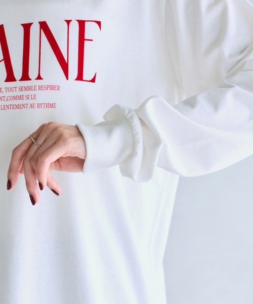 VIS(ビス)の「ロゴ&フォトアソートロングTシャツ(Tシャツ/カットソー・レディース・キナリ/ホワイト系その他/ホワイト・FREE)」の7枚目の写真