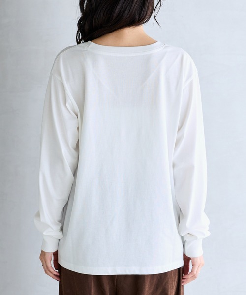 VIS(ビス)の「ロゴ&フォトアソートロングTシャツ(Tシャツ/カットソー・レディース・キナリ/ホワイト系その他/ホワイト・FREE)」の9枚目の写真