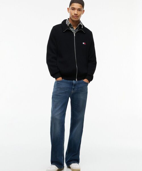 tommy jeans（トミー ジーンズ）の「リラックスジップアップカーディガン（ニット/セーター・メンズ・ブラック/ライトグレー系1・SMALL/MEDIUM/LARGE）」の8枚目の写真