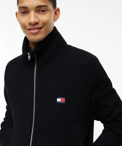 tommy jeans（トミー ジーンズ）の「リラックスジップアップカーディガン（ニット/セーター・メンズ・ブラック/ライトグレー系1・SMALL/MEDIUM/LARGE）」の3枚目の写真
