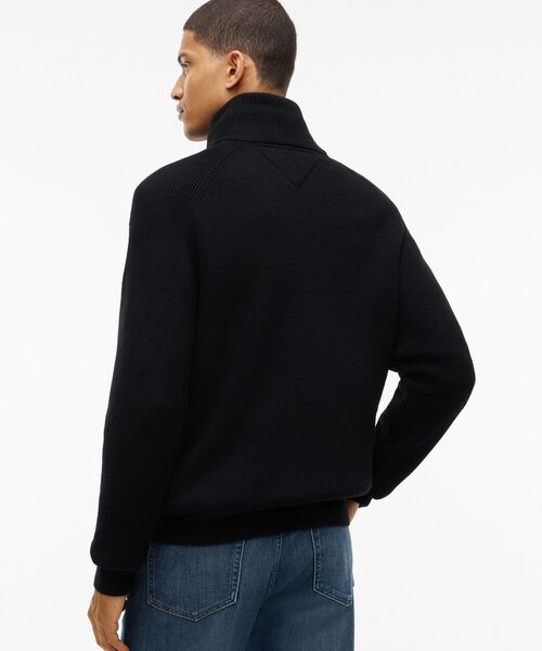 tommy jeans（トミー ジーンズ）の「リラックスジップアップカーディガン（ニット/セーター・メンズ・ブラック/ライトグレー系1・SMALL/MEDIUM/LARGE）」の4枚目の写真
