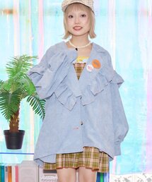 【HELLO.SANFRANCISCO】コーデュロイフリルビッグジャケット