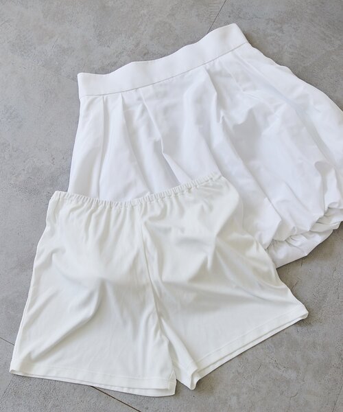 La boutique BonBon(ラブティックボンボン)の「【KAZUMI監修・大人女子におすすめ】タフタバルーンminiスカート(スカート・レディース・ブラウン/ホワイト/ブラック・36/38)」の15枚目の写真
