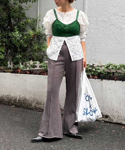 Kastane(カスタネ)の「【KATOMARI企画】EASY FLARE SWEAT PANTS(スウェットパンツ・レディース・グレー/チャコールグレー・0/1)」の20枚目の写真