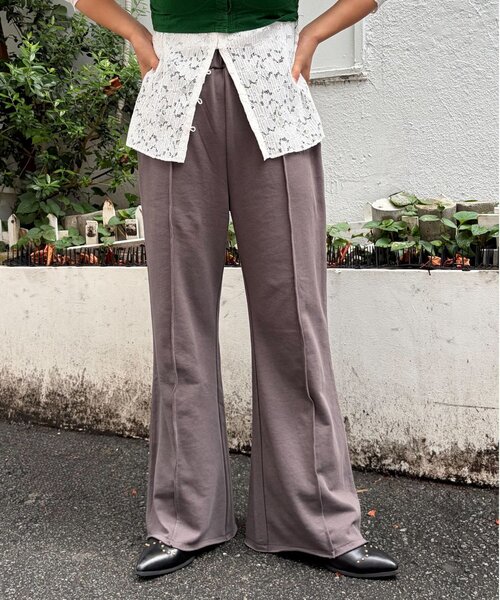 Kastane(カスタネ)の「【KATOMARI企画】EASY FLARE SWEAT PANTS(スウェットパンツ・レディース・グレー/チャコールグレー・0/1)」の21枚目の写真