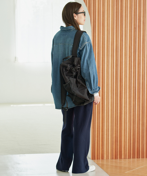 SLOBE IENA(スローブイエナ)の「《WEB限定/シリーズあり/》ウォッシャブルスムースニットパンツ(その他パンツ・レディース・チャコールグレー/ネイビー・FREE)」の19枚目の写真