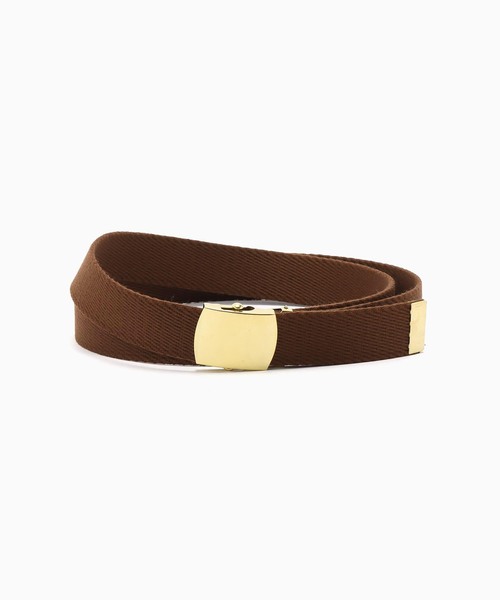 JOURNAL STANDARD(ジャーナルスタンダード)の「SOLID COLOR WEB BELT WIDE WEB 30mm(ベルト・メンズ・ホワイト/ブラウン・FREE)」の2枚目の写真
