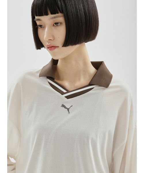 PUMA（プーマ）の「【emmi×PUMA】SHEER GAME SHIRTS（Tシャツ/カットソー・レディース・アイボリー・M）」の7枚目の写真