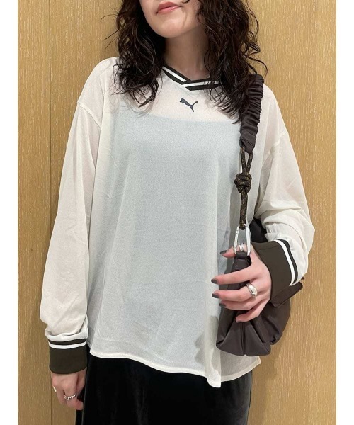 PUMA（プーマ）の「【emmi×PUMA】SHEER GAME SHIRTS（Tシャツ/カットソー・レディース・アイボリー・M）」の18枚目の写真