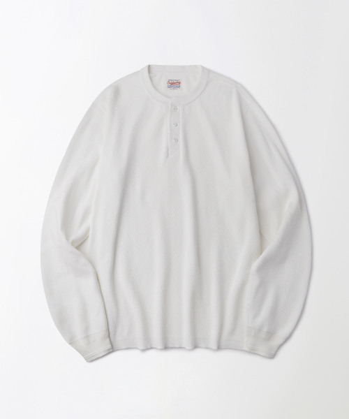 OUTSTANDING(アウトスタンディング)の「THERMAL VINTAGE HENLEY NECK LONG SLEEVE TEE_OFF WHITE(Tシャツ/カットソー・メンズ・その他・MEDIUM/LARGE/X-LARGE)」の1枚目の写真