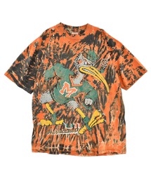 【USED】90's “Miami Hurricanes” カレッジ タイダイ Tシャツ USA製