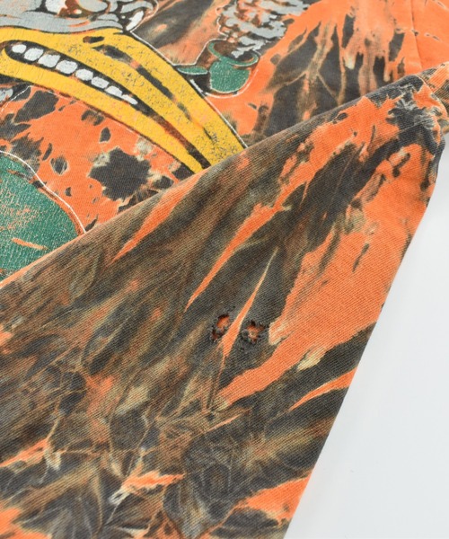 LABORATORY R(ラボラトリーアール)の「【USED】90's “Miami Hurricanes” カレッジ タイダイ Tシャツ USA製(Tシャツ/カットソー・メンズ・オレンジ・LARGE)」の6枚目の写真