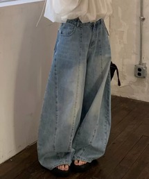 ワイドデニムパンツ