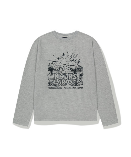 WKNDRS(ウィーキャンドース)の「MUSHROOM LS Tシャツ (M.GREY)(Tシャツ/カットソー・レディース・その他・MEDIUM/LARGE/X-LARGE)」の1枚目の写真