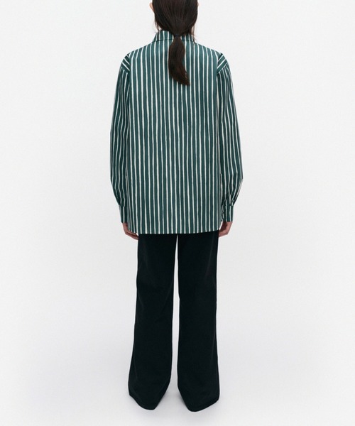 marimekko(マリメッコ)の「【kioski】Piccolo / Jokapoika shirt(シャツ/ブラウス・レディース・ダークグリーン/レッド・XX-SMALL/X-SMALL/LARGE/SMALL/MEDIUM)」の4枚目の写真