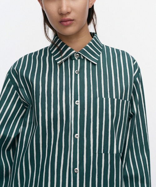 marimekko(マリメッコ)の「【kioski】Piccolo / Jokapoika shirt(シャツ/ブラウス・レディース・ダークグリーン/レッド・XX-SMALL/X-SMALL/LARGE/SMALL/MEDIUM)」の5枚目の写真