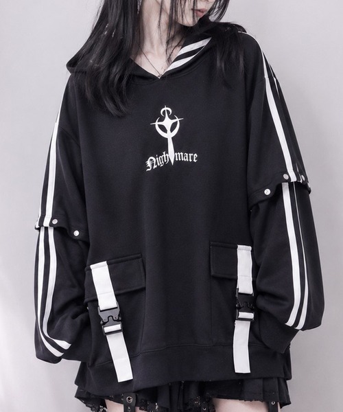 8(eight)(エイト)の「襟付きトレーナー(スウェット・メンズ・ブラック×ホワイト/ホワイト×ブラック・LARGE/MEDIUM)」の3枚目の写真