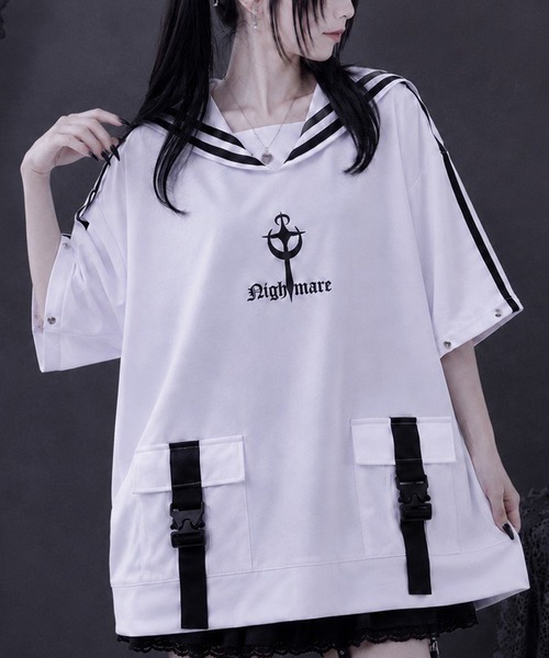 8(eight)(エイト)の「襟付きトレーナー(スウェット・メンズ・ブラック×ホワイト/ホワイト×ブラック・LARGE/MEDIUM)」の5枚目の写真