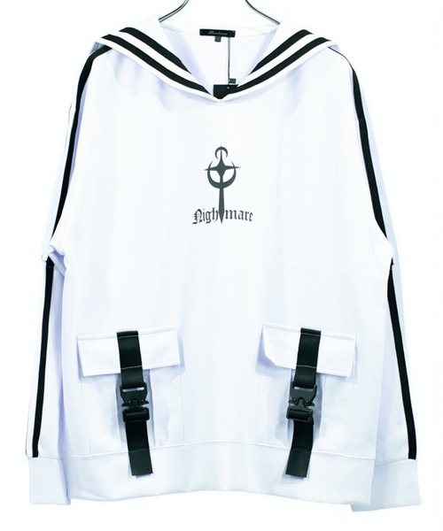 8(eight)(エイト)の「襟付きトレーナー(スウェット・メンズ・ブラック×ホワイト/ホワイト×ブラック・LARGE/MEDIUM)」の7枚目の写真