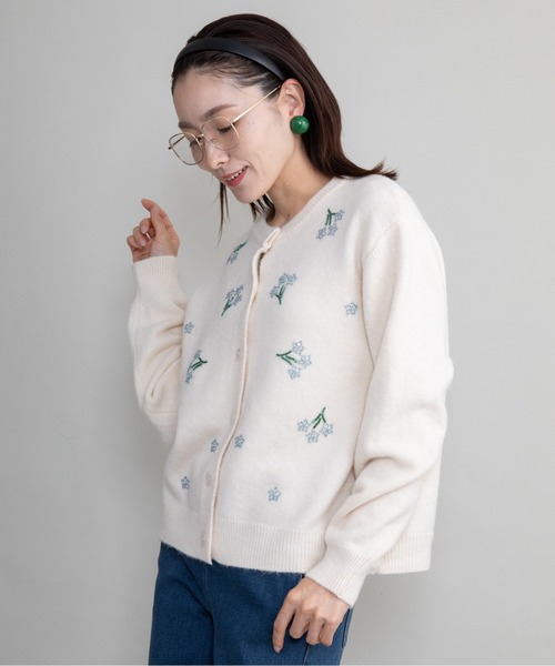 lodie(ロディ)の「ビーズ刺繍ニットカーデ(カーディガン/ボレロ・レディース・ブラック/グレー/アイボリー・FREE)」の15枚目の写真