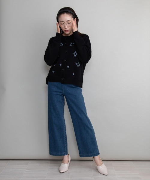 lodie(ロディ)の「ビーズ刺繍ニットカーデ(カーディガン/ボレロ・レディース・ブラック/グレー/アイボリー・FREE)」の22枚目の写真