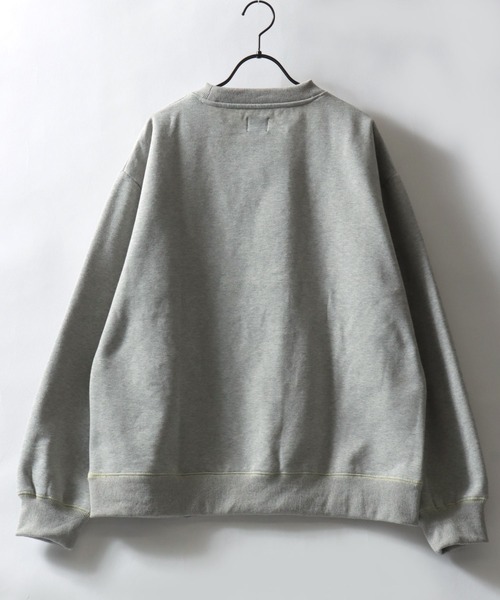 SITRY(シトリー)の「Animal Print Color Scheme Sweat Shirt/オーバーサイズ アニマルロゴ アップリケ 裏起毛 配色 トレーナー スウェット レディース メンズ(スウェット・メンズ・ブラック/ネイビー/グレー・M/L)」の7枚目の写真