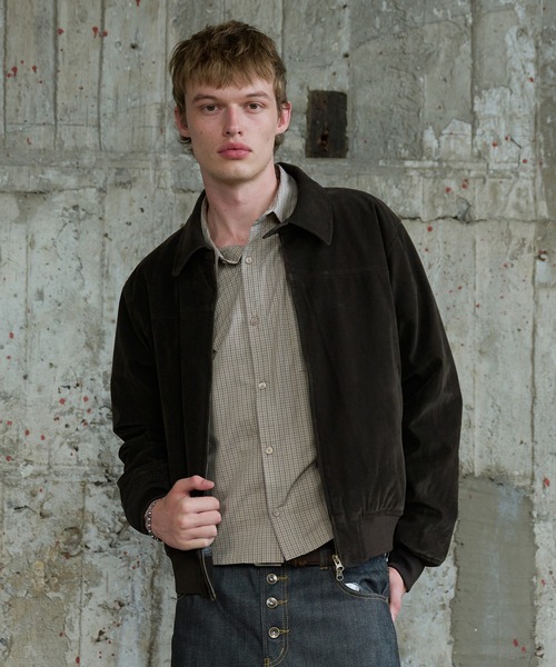 Regen Glanz(レーゲングランツ)の「synthetic suede check lining blouson / シンセティックスエードチェックライニングブルゾン(ブルゾン・メンズ・ブラウン系その他/ブラック/ボルドー・SMALL/MEDIUM/LARGE)」の20枚目の写真
