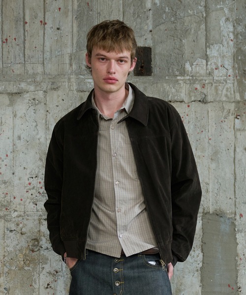 Regen Glanz(レーゲングランツ)の「synthetic suede check lining blouson / シンセティックスエードチェックライニングブルゾン(ブルゾン・メンズ・ブラウン系その他/ブラック/ボルドー・SMALL/MEDIUM/LARGE)」の19枚目の写真