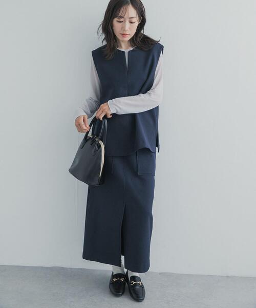 URBAN RESEARCH DOORS（アーバンリサーチドアーズ）の「『UR TECH』ボンディングスカート（スカート・レディース・ブラック/ネイビー・MEDIUM/SMALL）」の17枚目の写真