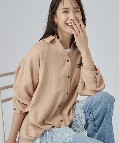 SHOO・LA・RUE（シューラルー）の「【S-LL】洗濯後しわになりにくい インしてる風シャツ（シャツ/ブラウス・レディース・チャコールグレー/ブルー/ライトベージュ/ブラウン系その他・04/03/02/01）」の13枚目の写真