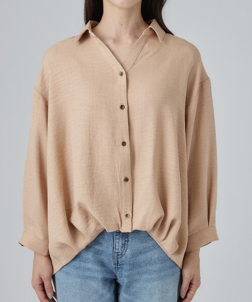 SHOO・LA・RUE（シューラルー）の「【S-LL】洗濯後しわになりにくい インしてる風シャツ（シャツ/ブラウス・レディース・チャコールグレー/ブルー/ライトベージュ/ブラウン系その他・04/03/02/01）」の21枚目の写真