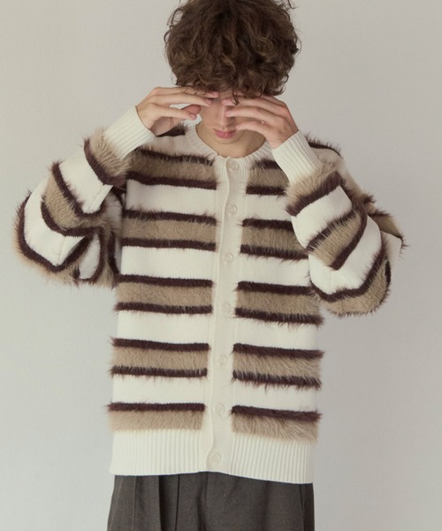 PBLIM(ページボーイリム)の「《UNISEX》フェザーボーダーカーディガン(カーディガン/ボレロ・レディース・ブラウン系/ブルー系・FREE)」の22枚目の写真