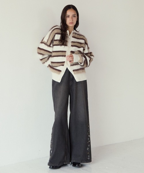 PBLIM(ページボーイリム)の「《UNISEX》フェザーボーダーカーディガン(カーディガン/ボレロ・レディース・ブラウン系/ブルー系・FREE)」の17枚目の写真